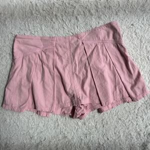 Free People Pink Pleated Cotton Skort Size 6